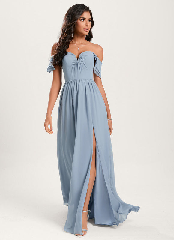 Robe Cérémonie Élégante À Décolleté - gallery 2