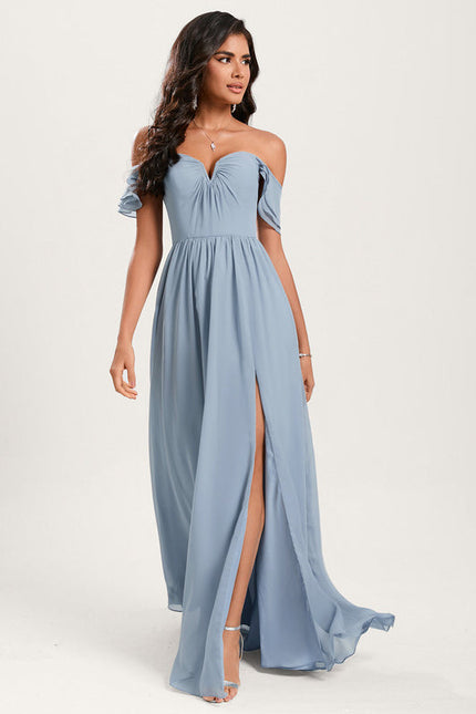 Robe Cérémonie Élégante À Décolleté - gallery 2
