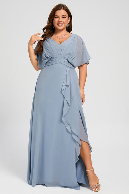 Robe Cérémonie Longue Volants Rose - gallery 7