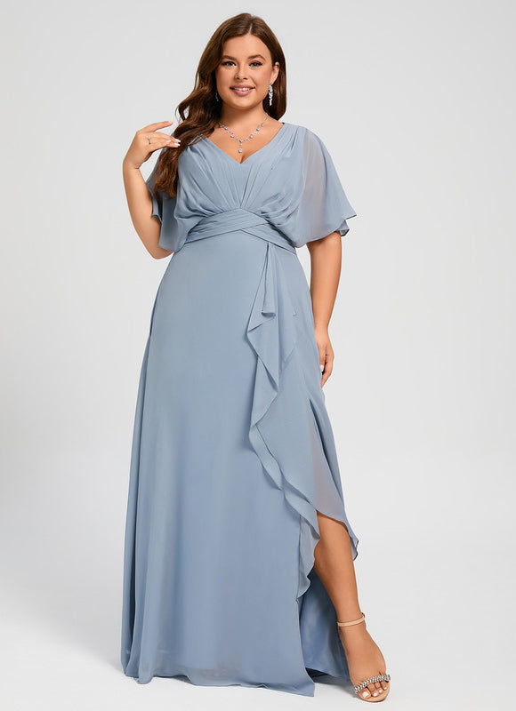 Robe Cérémonie Longue Volants Rose - gallery 7