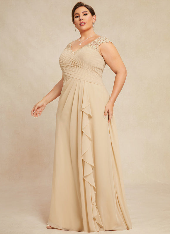 Robe Cérémonie Gris Souris Dentelle Élégante - gallery 5