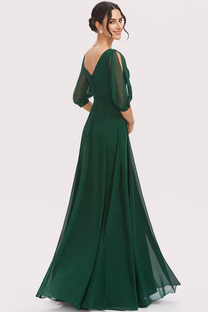 Robe Cérémonie Longue Volants Rose - gallery 1