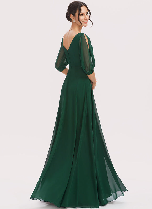 Robe Cérémonie Longue Volants Rose - gallery 1