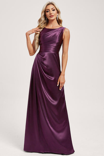 Robe Cérémonie Satinée Longue Ajustée