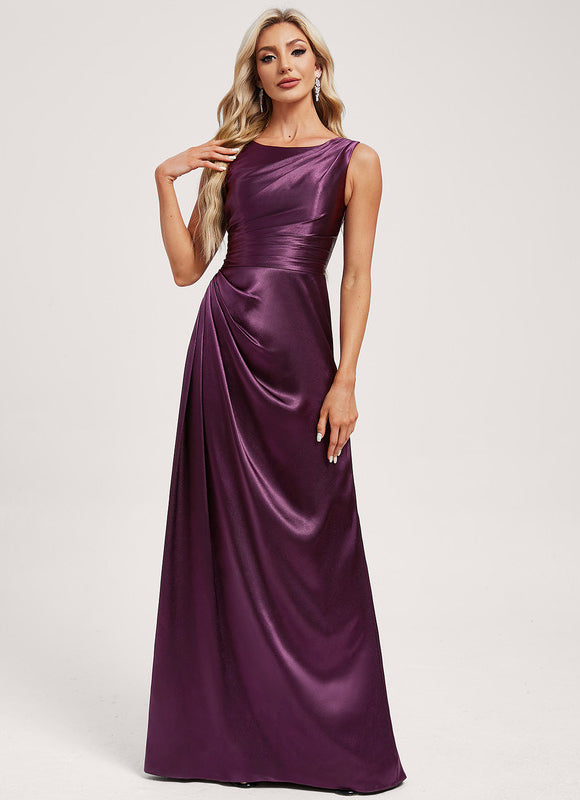 Robe Cérémonie Satinée Longue Ajustée