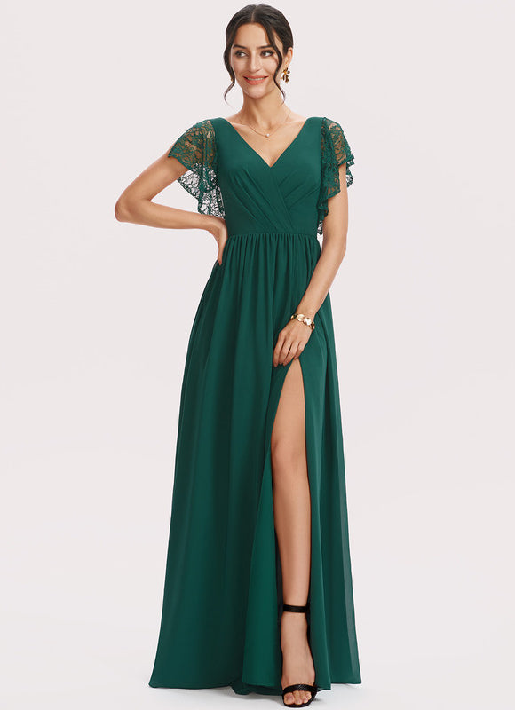 Robe Cérémonie Longue Rose Élégante - gallery 2