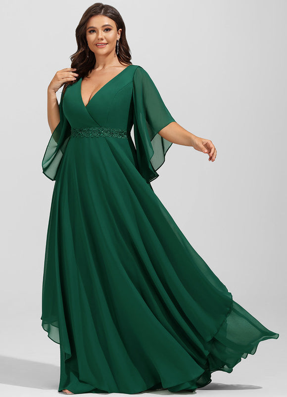 Robe Cérémonie Verte Fluide - gallery 8