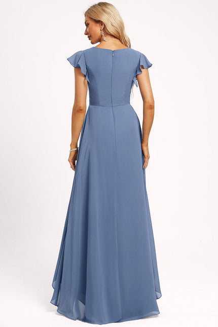 Robe Cérémonie Fluide Marine Élégante - gallery 5