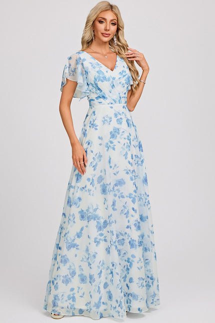 Robe Cérémonie Longue Volants Rose - gallery 1