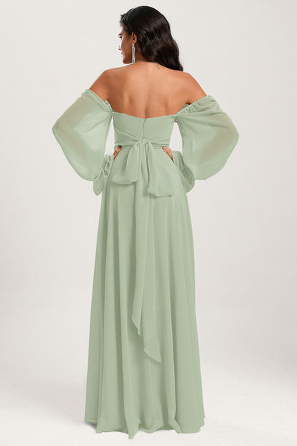 Robe Cérémonie Fluide Verte - gallery 9
