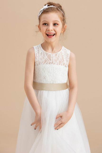 Robe Cérémonie Éclatante Blanche - gallery 4