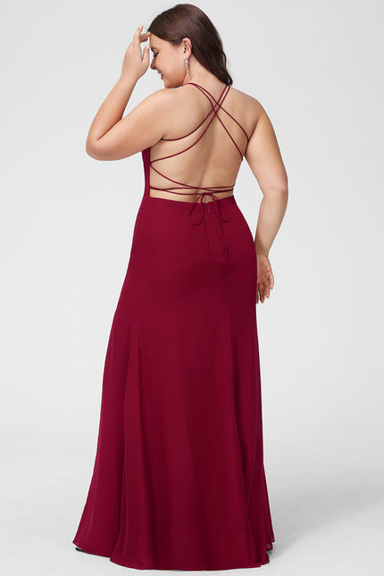 Robe Cérémonie Bordeaux Ajustée - gallery 9