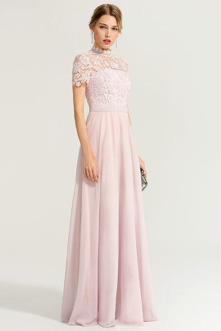 Robe Cérémonie Col Montant Chic - gallery 1