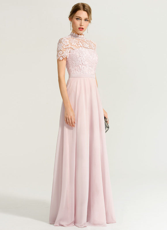 Robe Cérémonie Col Montant Chic - gallery 1
