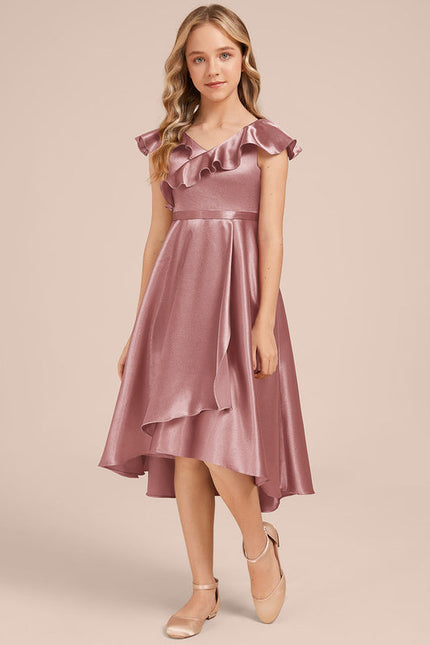 Robe Cérémonie Satin Bleu Ciel