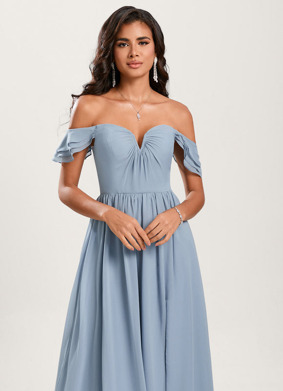 Robe Cérémonie Élégante À Décolleté - gallery 5