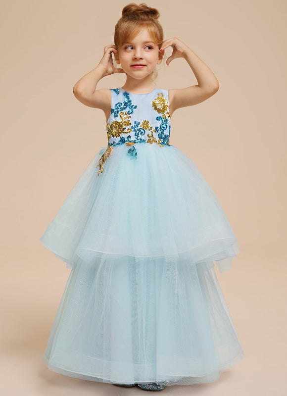 Robe Cérémonie Tulle Aqua - gallery 1