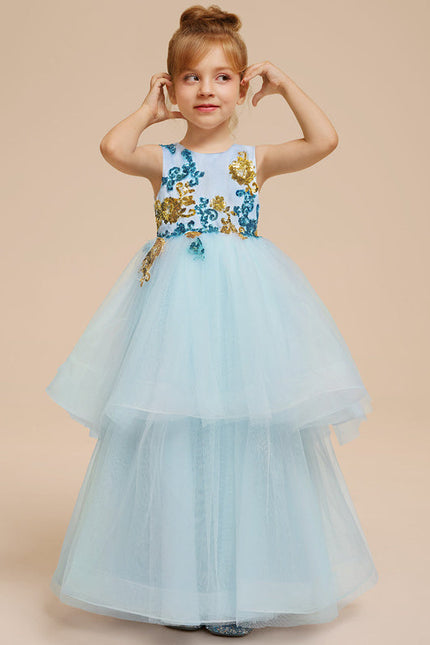 Robe Cérémonie Tulle Aqua - gallery 1