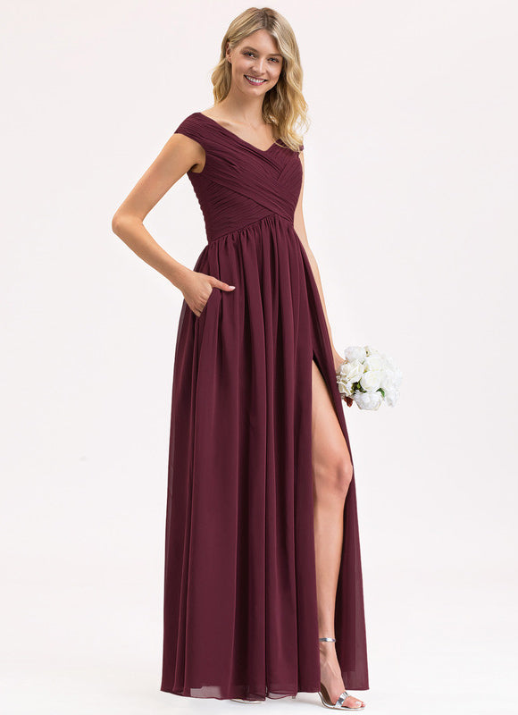 Robe Cérémonie Élégante À Décolleté - gallery 2