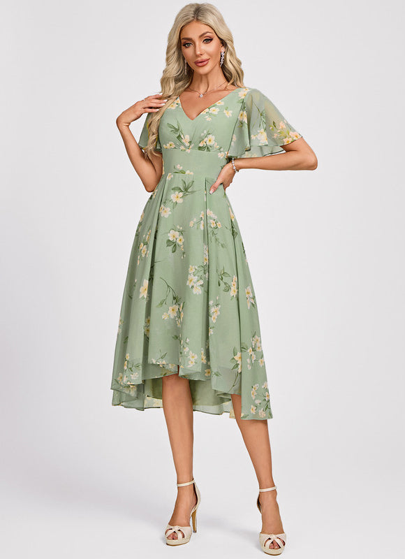 Robe Cérémonie Fluide Marine Élégante - gallery 2