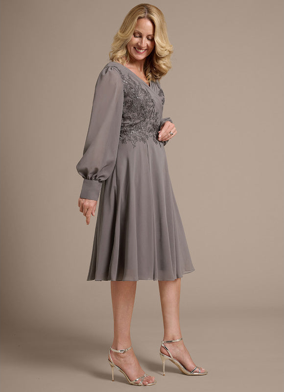 Robe Trapeze Ceremonie Grande Taille - gallery 4