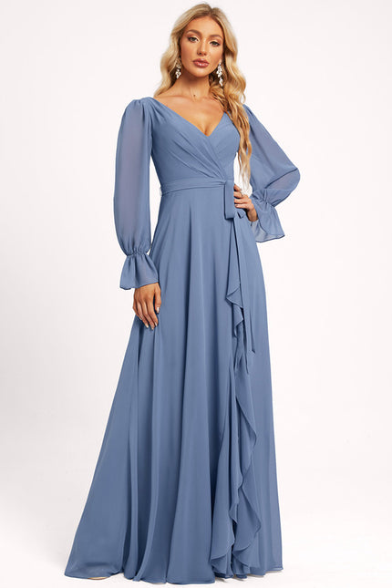 Robe Cérémonie Longue Volants Rose - gallery 6