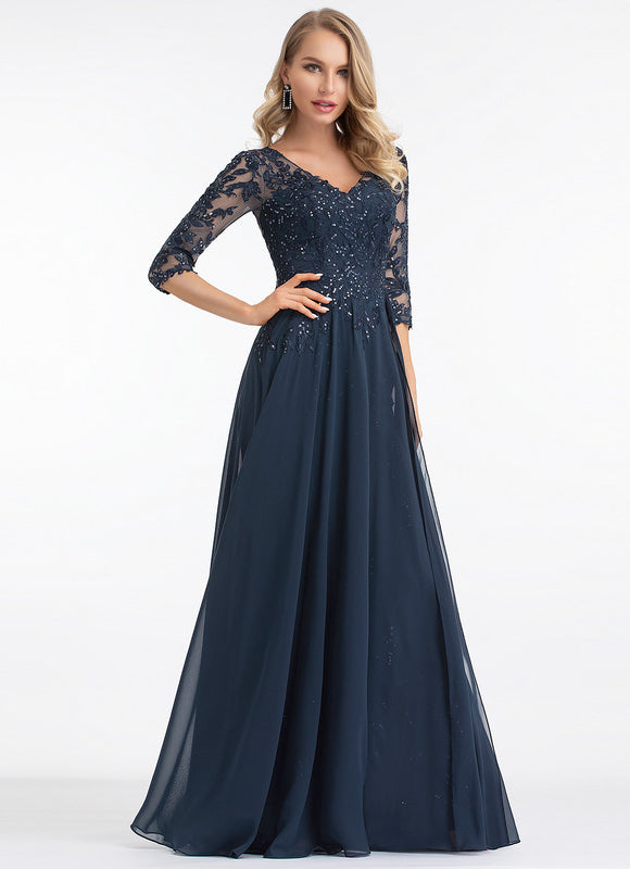 Robe Cérémonie Longue Bleu Royal - gallery 3