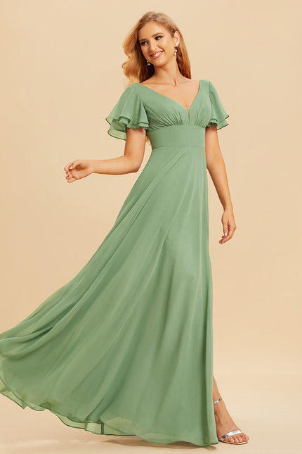 Robe Cérémonie Longue Volants Rose - gallery 2