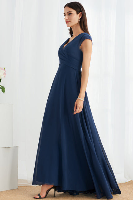 Robe Cérémonie Fluide Marine Élégante - gallery 1