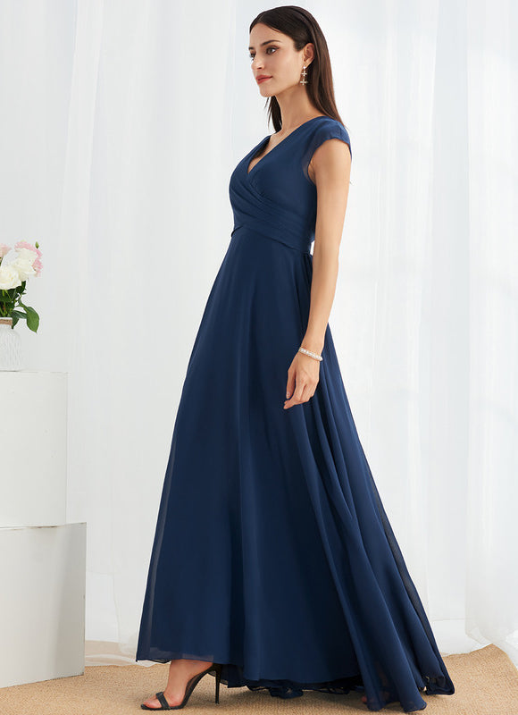 Robe Cérémonie Fluide Marine Élégante - gallery 1
