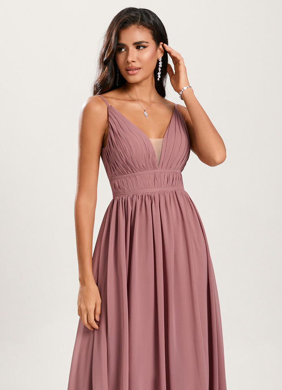 Robe Cérémonie Longue Volants Rose - gallery 1