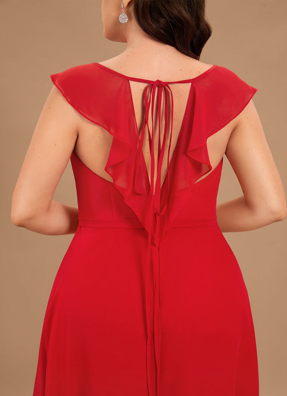 Robe Cérémonie Élégante À Décolleté - gallery 6