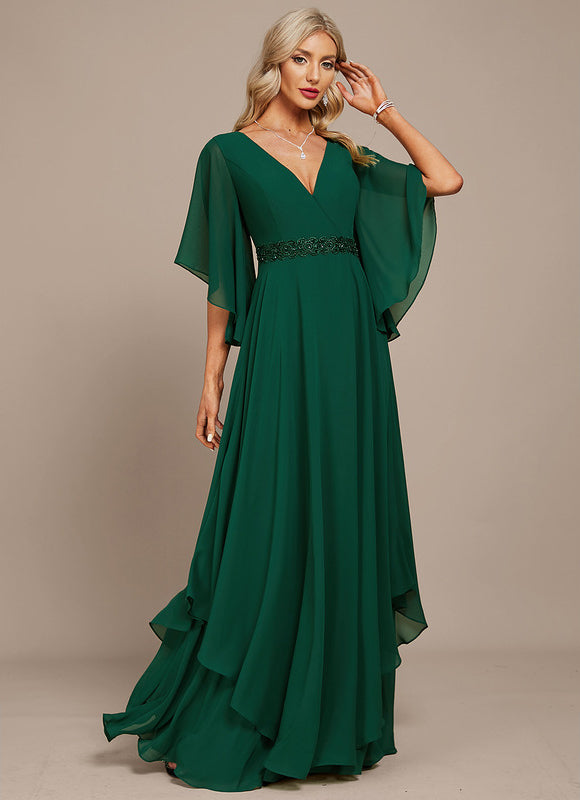 Robe Cérémonie Verte Fluide