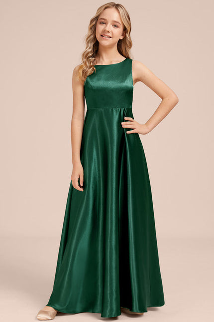Robe Cérémonie Satin Bordeaux Chic