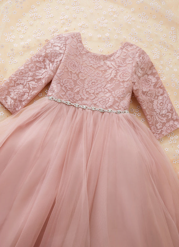 Robe Cérémonie Enfant Rose Tulle - gallery 5