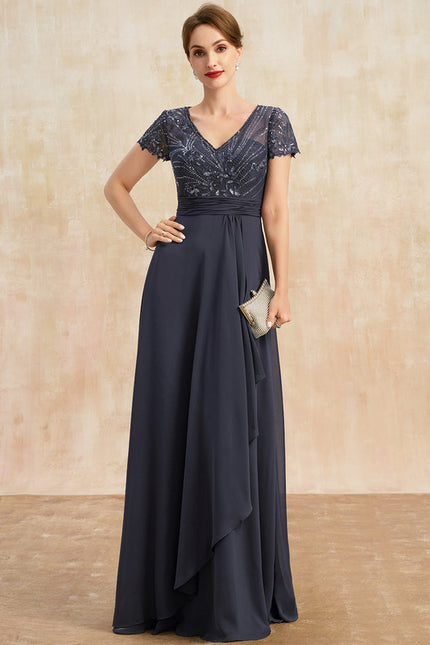 Robe Cérémonie Vaporeuse Marine Élégante