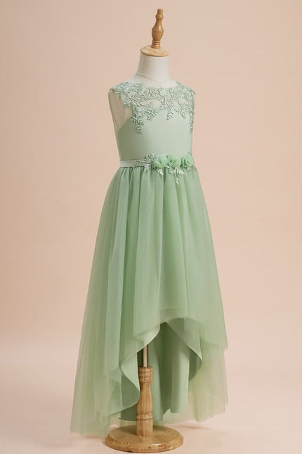 Robe Cérémonie Vert Pastel Élégant - gallery 2