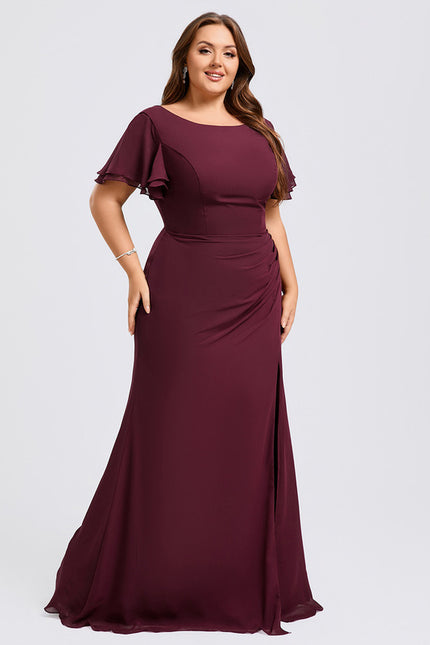 Robe Cérémonie Col Bateau Fendue - gallery 8