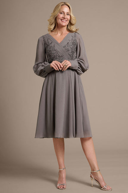 Robe Trapeze Ceremonie Grande Taille - gallery 2