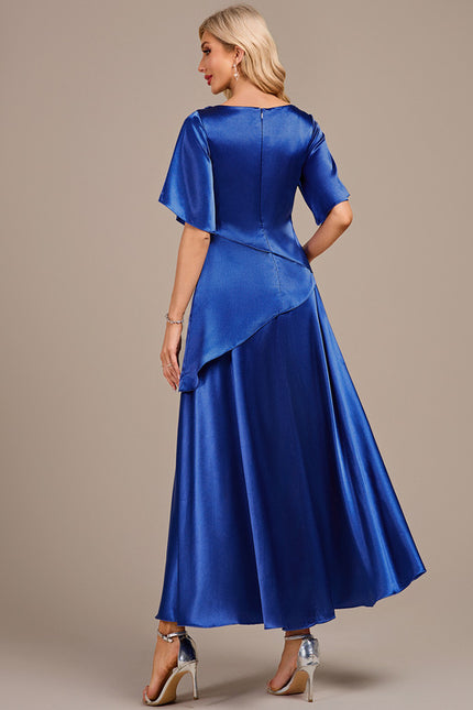 Robe Cérémonie Satin Bleu Royal - gallery 5