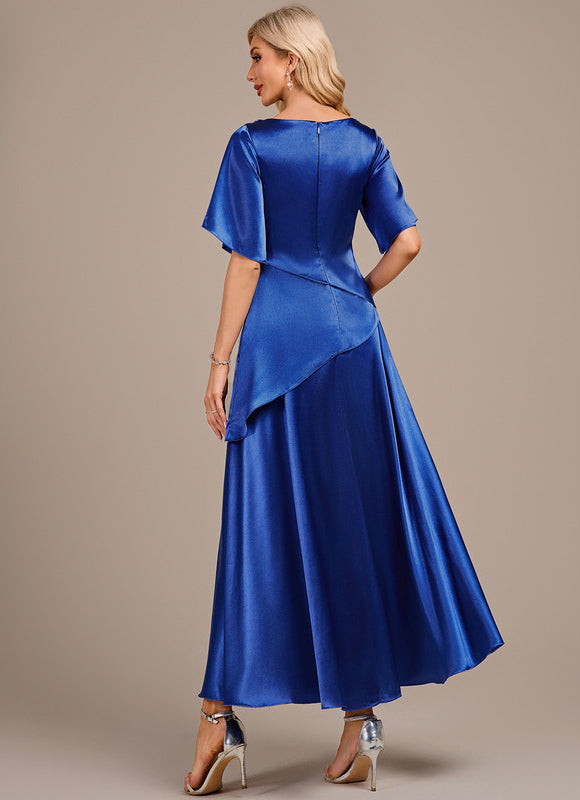 Robe Cérémonie Satin Bleu Royal - gallery 5