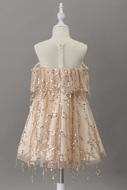 Robe Cérémonie Pailletée Dorée - gallery 3