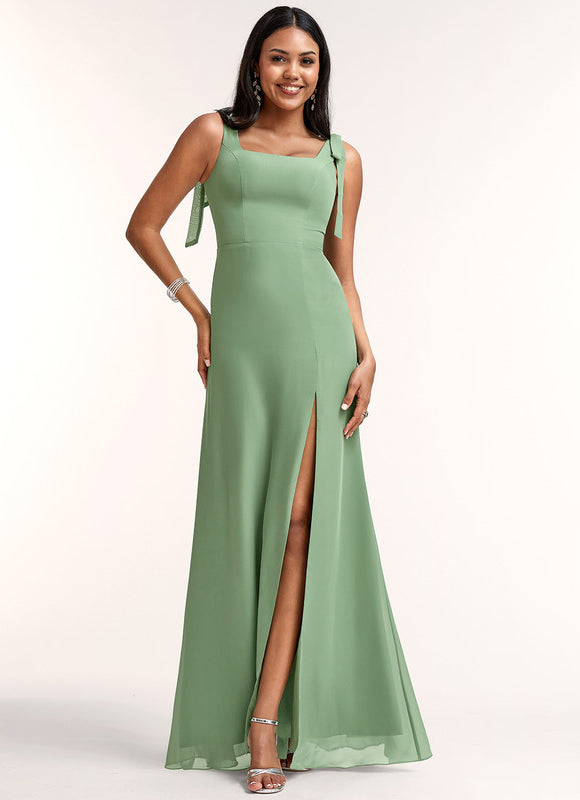 Robe Cérémonie Mousseline Verte