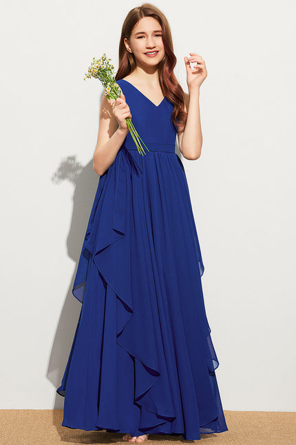 Robe Cérémonie Mousseline Bleu Pastel - gallery 3