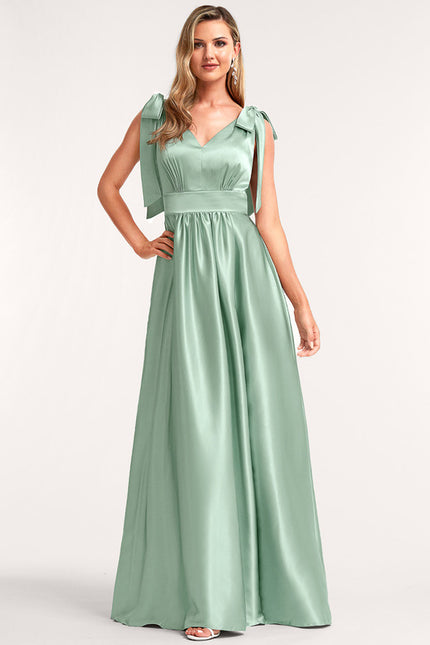 Robe Cérémonie Satin Rose Pâle