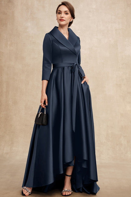 Robe Cérémonie Chic Asymétrique Satiné - gallery 4