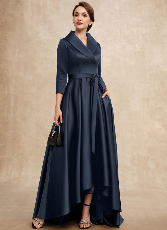 Robe Cérémonie Chic Asymétrique Satiné - gallery 4