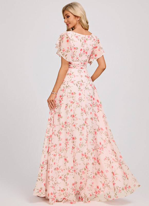 Robe Cérémonie Longue Volants Rose - gallery 5