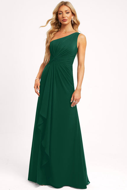 Robe Cérémonie Élégance Asymétrique Vert - gallery 3