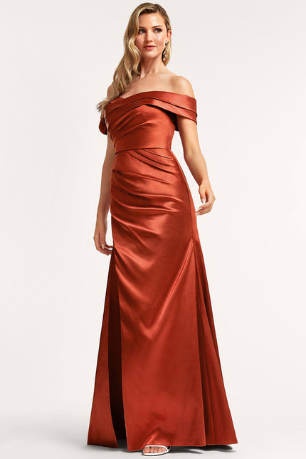 Robe Cérémonie Satin Cuivrée - gallery 2